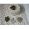 Image 2 : ASSORTED HEART PENDANTS - JASPER STONE HEARTS 4 TTL