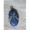 Image 3 : PENDANT - HAND CRAFTED CARVED LAPIS STONE - SCARAB 1 1/2" LONG