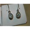 Image 2 : EARRINGS - SILVER TONE - CLEAR CRYSTALS IN NICKLE FREE SETTING