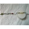 Image 2 : NEW BRACELET -MULTI GEMSTONE & DIAMOND TENNIS BRACELET 9 OVAL GEMSTONES STERLING SILVER - RETAIL EST