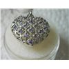 Image 2 : NECKLACE - 20 ROUND FACETED AMETHYST IN STERLING SILVER 3D HEART SETTING - RETAIL ESTIMATE $350