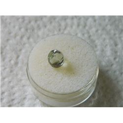 ROUND FACETED GREEN TOPAZ - 8.7 X 7.8mm