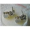Image 1 : EARRINGS - NEW CREAM CHALCADONY & DIAMONDS EARRINGS - NEW CREAM CHALCADONY & DIAMOND IN STERLING SIL