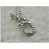 Image 1 : NECKLACE - DIAMOND IN STAMPED 925 STERLING SILVER HUGS & KISSES  (XO) DESIGNED SETTING - INCLUDES ST