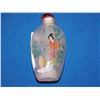 Image 2 : SNUFF BOTTLE - HAND PAINTED - WITH LID - LADY WITH RED & BLUE DRESS
