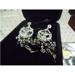 EARRINGS- SILVER DANGLE STYLE- POST BACK