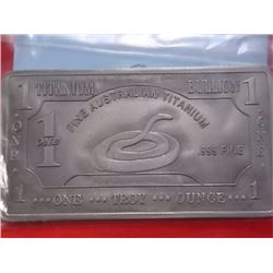 INVESTOR BAR - .999 TITANIUM - BROWN SNAKAE MORIF - ONLY 400 MINTED