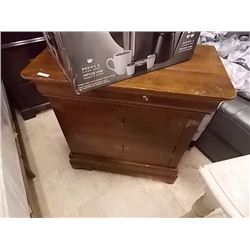 WOOD SIDE TABLE WITH  3 DRAWERS