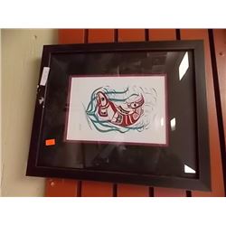 FRAMED FIRST NATIONS PRINT - RICHARD SHORTY - SALMON EAGLE