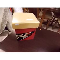 LIDDED WOOD BOX - FIRST NATIONS MOTIF