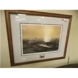 LIMITED EDITION PRINT - M VISER - WHALES - WITH STAMP - GALLERY ESTIMATE $495