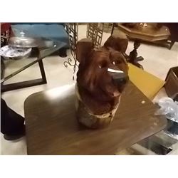 UNIQUE CHAINSAW CARVING - BEAR IN STUMP