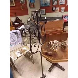 NEW WROUGHT CANDLE HOLDER - 53" TALL
