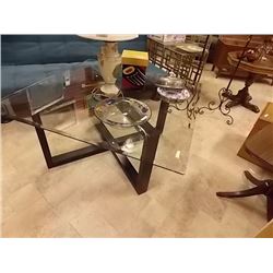 GLASS TOP COFFEE TABLE - SQUARE