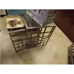 METAL & GLASS NESTING TABLES - 2PC