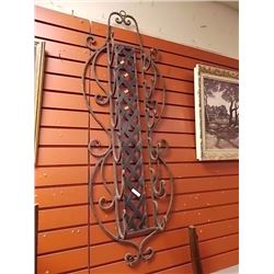 WALL MOUNTED WINE BOTTLE HOLDER - WROUGHT IRON