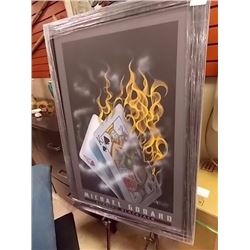 FRAMED PRINT - BURNING BLACK JACK - MICHAEL GODARD - ESTIMATED GALLERY PRICE $525