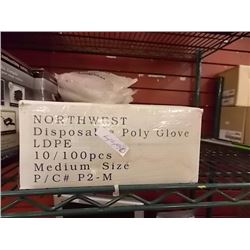 NEW BOX OF DISPOSABLE POLY GLOVES