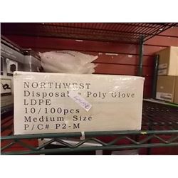 NEW BOX OF DISPOSABLE POLY GLOVES