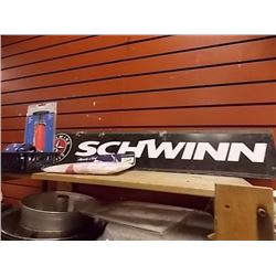 SHELF LOT - PANS, SIGN & FLAG