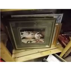 SHELF LOT OF PICTURES