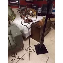 NEW WROUGHT CANDLE HOLDER - 53" TALL