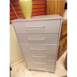 NEW HIGH BOY DRESSER - 6 DRAWER - GREY