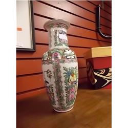 HAND CRAFTED PAINTED VASE - 10 ½"