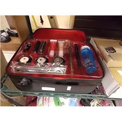 LANCOME MAKE-UP CASE WITH ASSORTED MAKE-UP & STORAGE