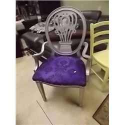 FANCY CHAIR - FOR VANITY - WOOD & UPHOLSTERED