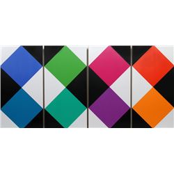Max Bill, Combillation, Set of Four Silkscreens on Plastic