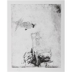Donald Saff, Mouse and Chair, Etching