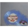 Image 1 : Jon Robyn, Blue Face with Floating Eye, Pastel Drawing