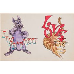 Marshall Goodman, I Want You / Love, Watercolor Painting