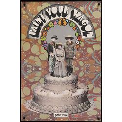 Peter Max, Paint Your Wagon Wedding Cake, Poster on Foil