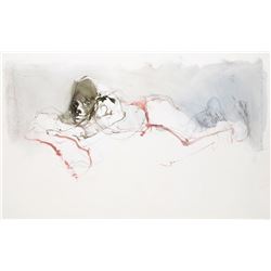 Craig Rubadoux, Once a Mother, Now a Wife Girl Pensive, Acrylic and Pen Drawing