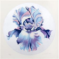 Lowell Blair Nesbitt, Iris on Silver, Serigraph