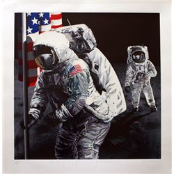 Sandra Lawrence, One Small Step for a Man - One Giant Leap for Mankind, Silkscreen