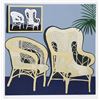 Image 1 : Hunt Slonem, Two Chairs, Serigraph