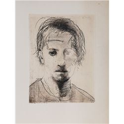 Leonard Baskin, Portrait of Man 4, Etching