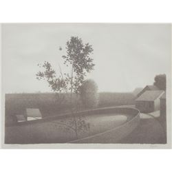 Robert Kipniss, Circular Fence, Lithograph