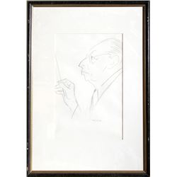 Julius Kroll, Igor Stravinsky, Charcoal Drawing