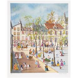 Claude Tabet, City Square II, Lithograph