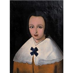Portrait of a Colonial Girl, Oil Painting