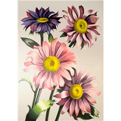 Lowell Blair Nesbitt, Callistephus Chinensis, Oil Painting