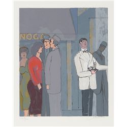 David Schneuer, Cafe Noga, Lithograph