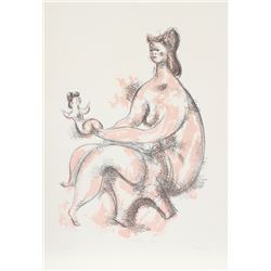 Chaim Gross, Mother's Love, Lithograph