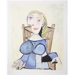 Pablo Picasso, Femme Blonde au Fauteuil d'Osier, Lithograph