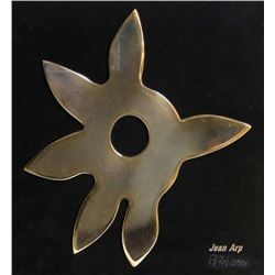 Jean Arp, Etoile, Polished Brass relief in Case