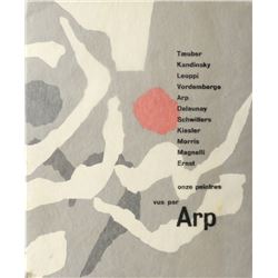 Jean Arp, Onze Peintres, Book with Arp Woodcuts, Kandinsky Lithograph, Leuppi Woodcut